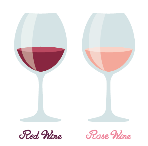 赤ワインとロゼワイン